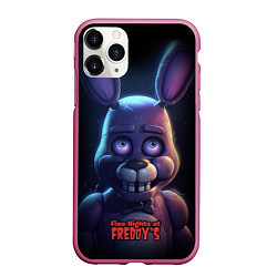 Чехол iPhone 11 Pro матовый Bonnie FNAF, цвет: 3D-малиновый