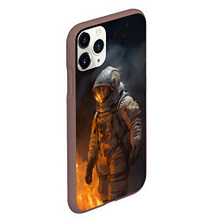 Чехол iPhone 11 Pro матовый Огонь в космосе, цвет: 3D-коричневый — фото 2