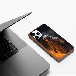 Чехол iPhone 11 Pro матовый Огонь в космосе, цвет: 3D-коричневый — фото 2