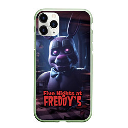 Чехол iPhone 11 Pro матовый Five Nights at Freddys Bonnie, цвет: 3D-салатовый