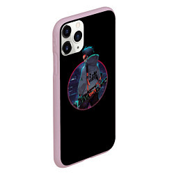 Чехол iPhone 11 Pro матовый Киберпанк Танджиро, цвет: 3D-розовый — фото 2