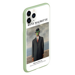 Чехол iPhone 11 Pro матовый Рене Магритт - Сын человеческий, цвет: 3D-салатовый — фото 2