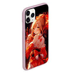 Чехол iPhone 11 Pro матовый Ёимия - фейервеки, цвет: 3D-розовый — фото 2