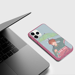 Чехол iPhone 11 Pro матовый Рокки арт, цвет: 3D-малиновый — фото 2
