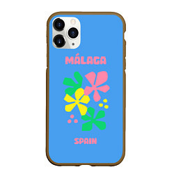 Чехол iPhone 11 Pro матовый Малага - Испания, цвет: 3D-коричневый