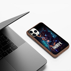 Чехол iPhone 11 Pro матовый Five Nights at Freddys Bonnie cyberpunk, цвет: 3D-коричневый — фото 2