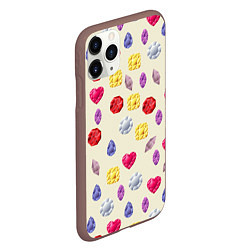 Чехол iPhone 11 Pro матовый Минералы и кристаллы, цвет: 3D-коричневый — фото 2