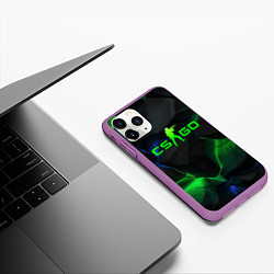 Чехол iPhone 11 Pro матовый CS GO dark green, цвет: 3D-фиолетовый — фото 2