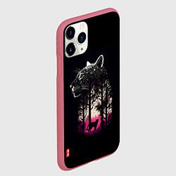 Чехол iPhone 11 Pro матовый Природная благодать - Пума, цвет: 3D-малиновый — фото 2