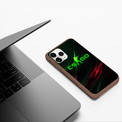 Чехол iPhone 11 Pro матовый CSGO green logo, цвет: 3D-коричневый — фото 2