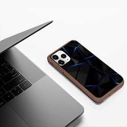 Чехол iPhone 11 Pro матовый Black blue style, цвет: 3D-коричневый — фото 2