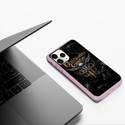 Чехол iPhone 11 Pro матовый Baldurs Gate 3 dark logo, цвет: 3D-розовый — фото 2