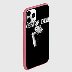 Чехол iPhone 11 Pro матовый Сектор Газа и Анархия хой, цвет: 3D-малиновый — фото 2