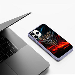 Чехол iPhone 11 Pro матовый Baldurs Gate 3 logo, цвет: 3D-светло-сиреневый — фото 2