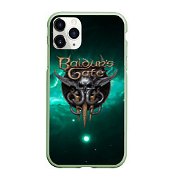 Чехол iPhone 11 Pro матовый Baldurs Gate 3 logo green, цвет: 3D-салатовый