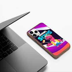 Чехол iPhone 11 Pro матовый Даг с хотдогом - Brawl Stars, цвет: 3D-коричневый — фото 2