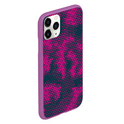 Чехол iPhone 11 Pro матовый Спортивный паттерн камуфляж, цвет: 3D-фиолетовый — фото 2