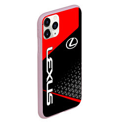 Чехол iPhone 11 Pro матовый Lexus - red sportwear, цвет: 3D-розовый — фото 2