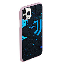 Чехол iPhone 11 Pro матовый Juventus abstract blue logo, цвет: 3D-розовый — фото 2