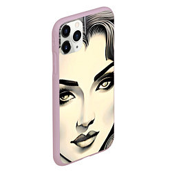 Чехол iPhone 11 Pro матовый Красивая женщина, цвет: 3D-розовый — фото 2