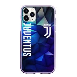 Чехол iPhone 11 Pro матовый Juventus logo blue, цвет: 3D-светло-сиреневый