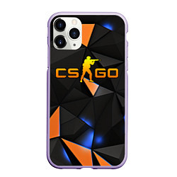 Чехол iPhone 11 Pro матовый CSGO orange style, цвет: 3D-светло-сиреневый
