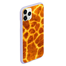 Чехол iPhone 11 Pro матовый Шкура жирафа - текстура, цвет: 3D-светло-сиреневый — фото 2