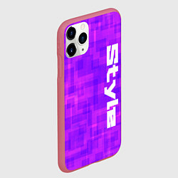 Чехол iPhone 11 Pro матовый Стиль ИИ, цвет: 3D-малиновый — фото 2