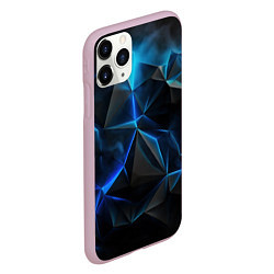 Чехол iPhone 11 Pro матовый Blue abstract ice, цвет: 3D-розовый — фото 2