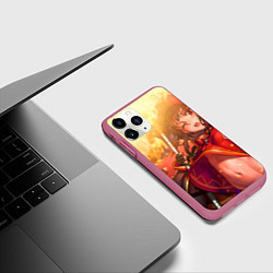 Чехол iPhone 11 Pro матовый Коносуба Мэгумин, цвет: 3D-малиновый — фото 2