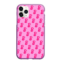 Чехол iPhone 11 Pro матовый Барби Фильм Текстура, цвет: 3D-фиолетовый