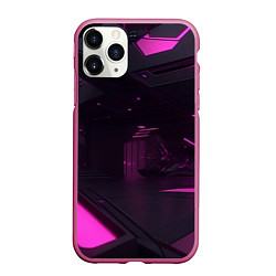 Чехол iPhone 11 Pro матовый Киберпространство, цвет: 3D-малиновый