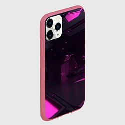 Чехол iPhone 11 Pro матовый Киберпространство, цвет: 3D-малиновый — фото 2