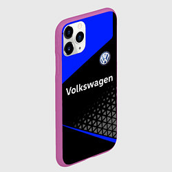 Чехол iPhone 11 Pro матовый Фольцваген - blue uniform, цвет: 3D-фиолетовый — фото 2