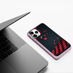 Чехол iPhone 11 Pro матовый Настольная игра шашки, цвет: 3D-розовый — фото 2