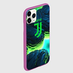 Чехол iPhone 11 Pro матовый Ювентус лого на зеленых плитах, цвет: 3D-фиолетовый — фото 2