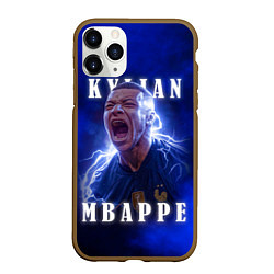 Чехол iPhone 11 Pro матовый Килиан Мбаппе сборная Франции, цвет: 3D-коричневый