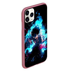 Чехол iPhone 11 Pro матовый Луффи в ярости, цвет: 3D-малиновый — фото 2