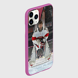 Чехол iPhone 11 Pro матовый Sergey Bobrovsky - Florida panthers - hockey, цвет: 3D-фиолетовый — фото 2