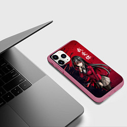 Чехол iPhone 11 Pro матовый Аниме Тянка, цвет: 3D-малиновый — фото 2