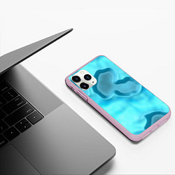 Чехол iPhone 11 Pro матовый Мятые облака, цвет: 3D-розовый — фото 2