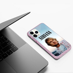 Чехол iPhone 11 Pro матовый Тру фанат Nirvana, цвет: 3D-розовый — фото 2