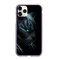 Чехол iPhone 11 Pro матовый Cat cyberpunk