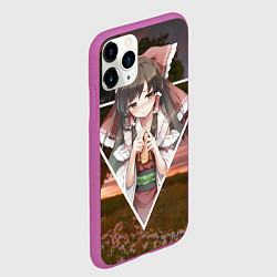 Чехол iPhone 11 Pro матовый Touhou Project Reimu, цвет: 3D-фиолетовый — фото 2