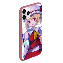 Чехол iPhone 11 Pro матовый Touhou Project Фландр Скарлет, цвет: 3D-малиновый — фото 2