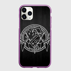 Чехол iPhone 11 Pro матовый Touhou Project Эмблема Фландр Скарлет, цвет: 3D-фиолетовый
