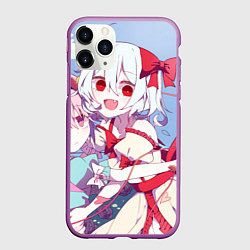 Чехол iPhone 11 Pro матовый Touhou Project Ремилия Скарлет и Сатори Комейдзи, цвет: 3D-фиолетовый