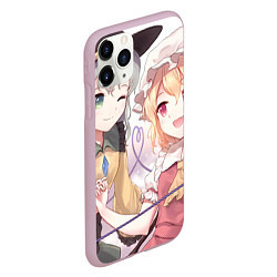 Чехол iPhone 11 Pro матовый Touhou Project Койши Комейдзи и Фландр Скарлет, цвет: 3D-розовый — фото 2