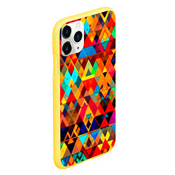Чехол iPhone 11 Pro матовый Абстрактный разноцветный, цвет: 3D-желтый — фото 2