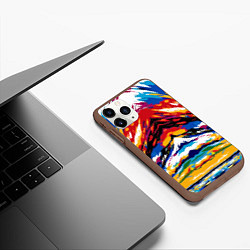 Чехол iPhone 11 Pro матовый Vanguard abstraction - vogue - art, цвет: 3D-коричневый — фото 2